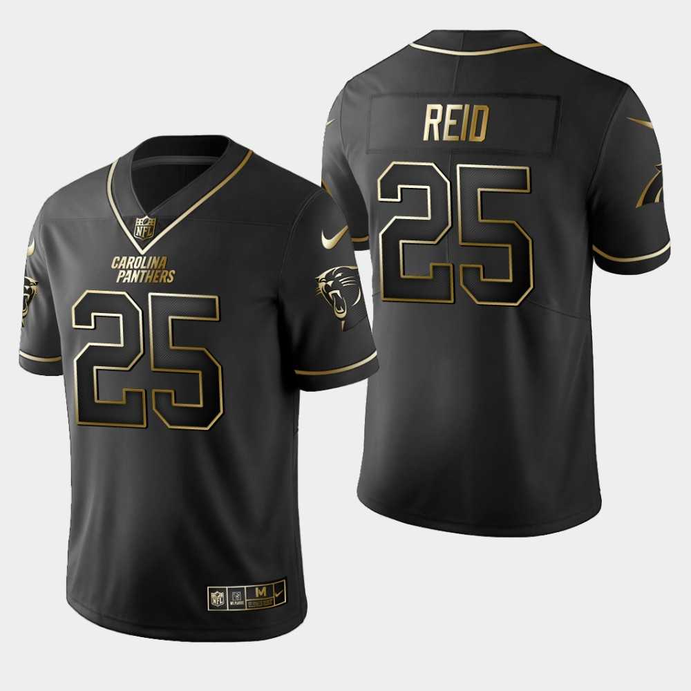 Nike Panthers 25 Eric Reid Black Gold Vapor Untouchable Limited Jersey Dyin